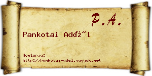 Pankotai Adél névjegykártya